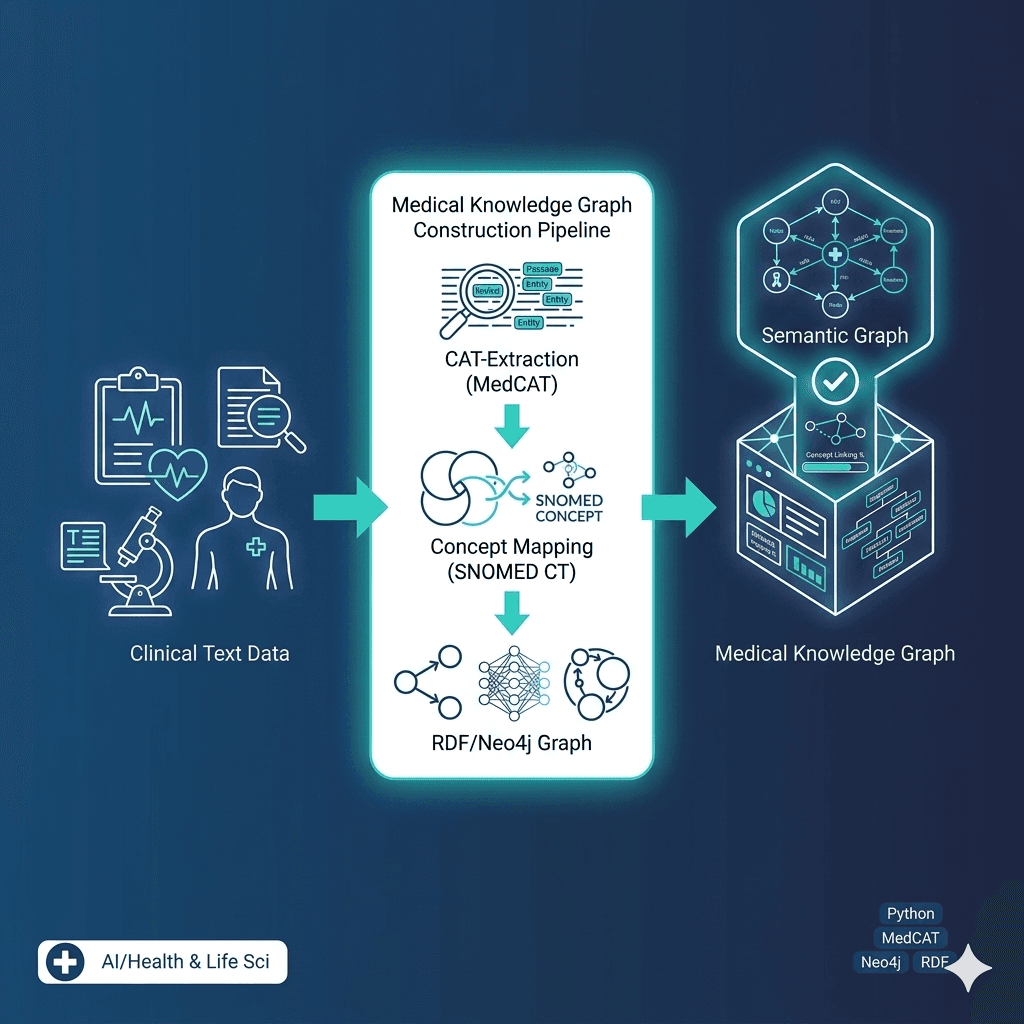 Medical Knowledge Graph Construction with MedCAT